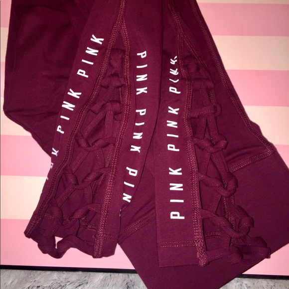 PINK Victoria's Secret Pants - HTF💥 VS PINK Ruby Strappy Leggings S NIP